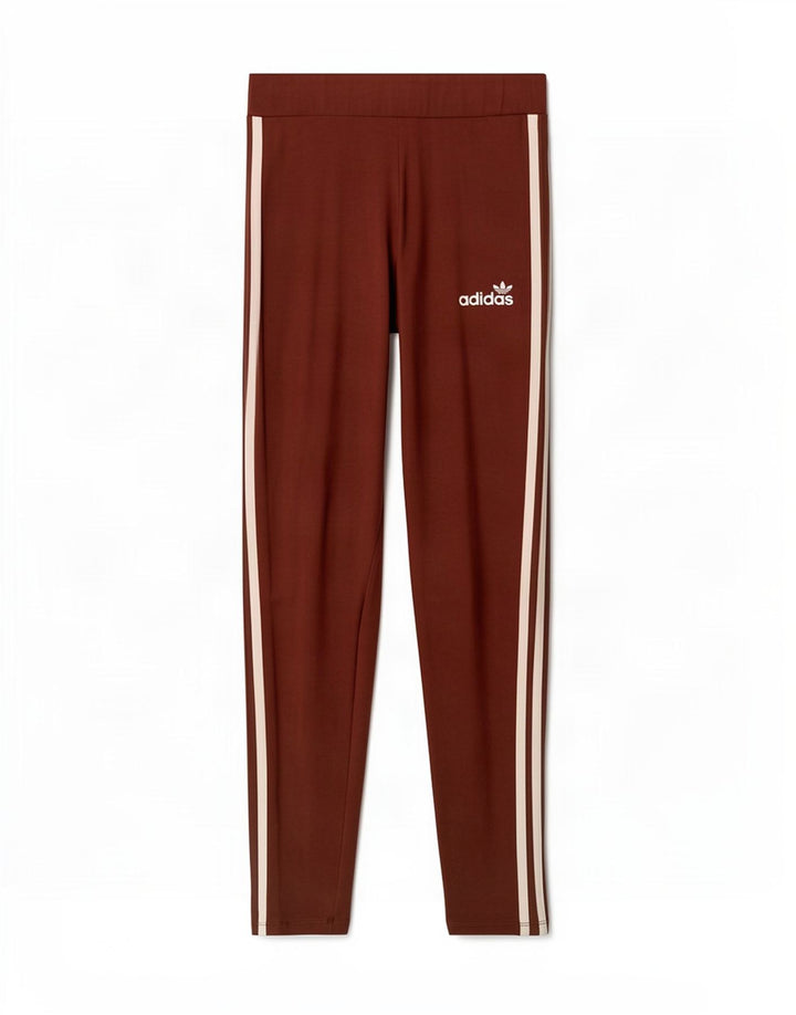 Adidas Damen Leggings UK 8 Small Braune Baumwolle