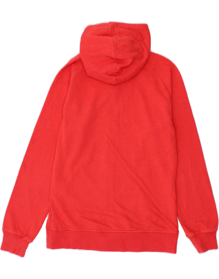 ASICS Womens Zip Hoodie Sweater UK 12 Medium Red Cotton Vintage Asics and Second-Hand Asics from Messina Hembry 
