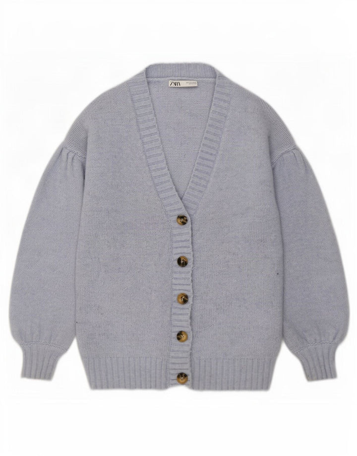 Zara Damen-Strickjacke in Übergröße, Gr. 10, klein, blau, Polyester