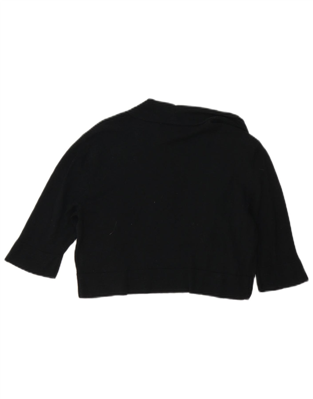 Mossimo Womens Short Sleeve Open Bolero Jumper UK 12 Medium Black Cotton