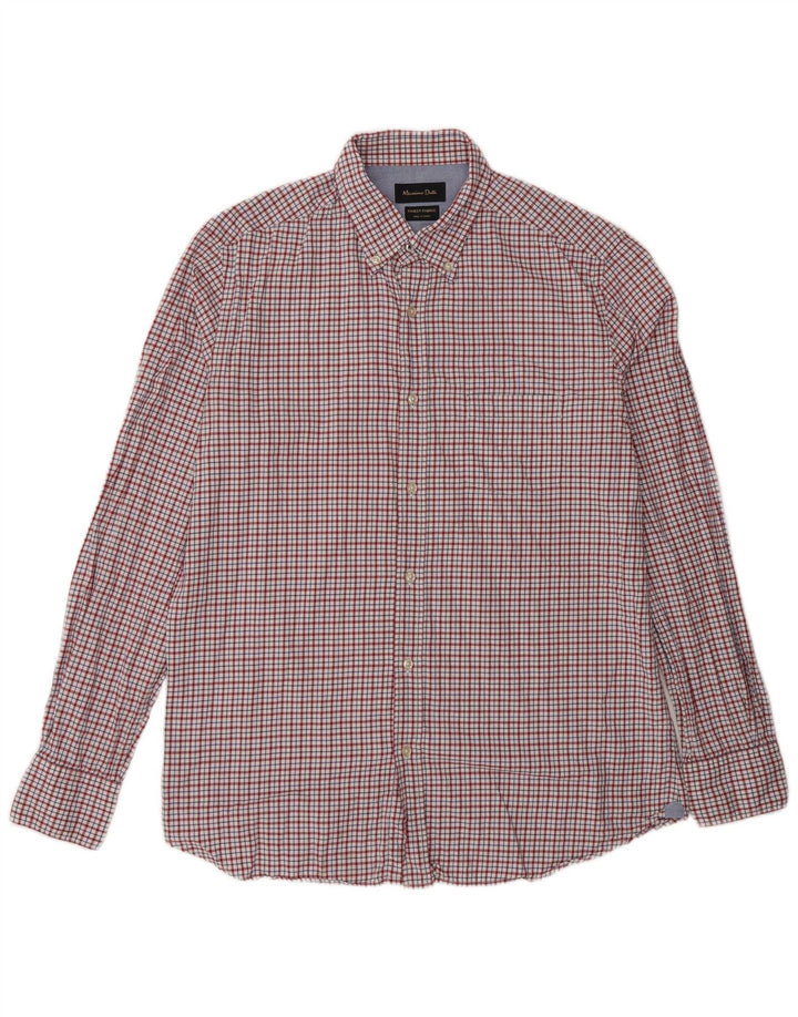 Massimo Dutti Herrenhemd Mittelrot Gingham
