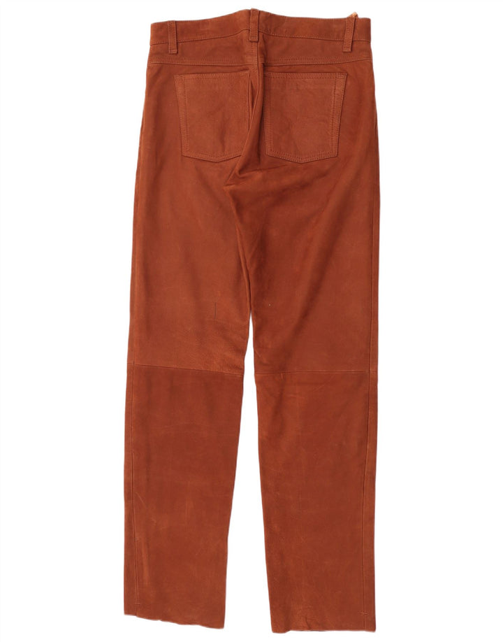 Vintage Herren Lederhose W33 L33 Braunes Leder