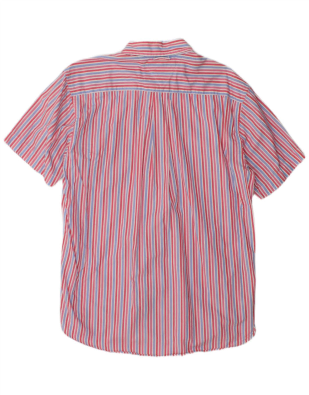Tommy Hilfiger Herren-Kurzarmhemd, groß, roter Nadelstreifen