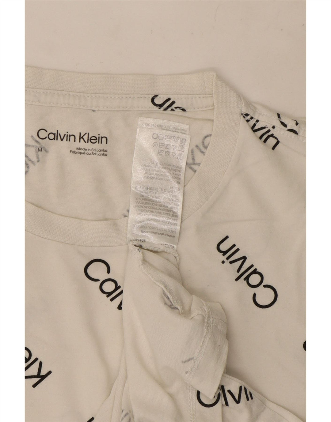 Calvin Klein Herren-T-Shirt mit Grafik, mittelweiße Baumwolle