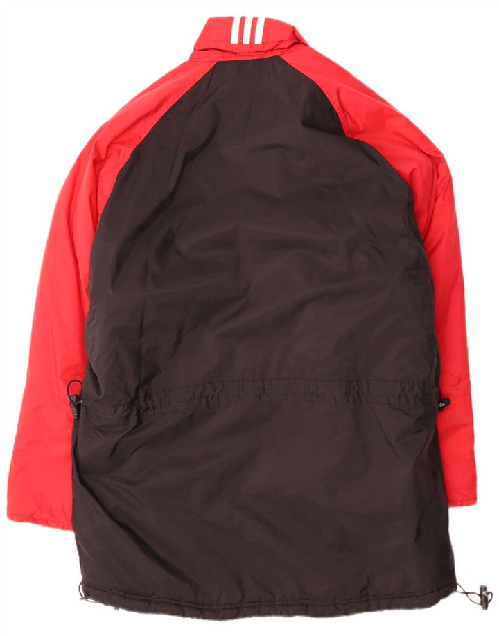 ADIDAS Herren Loose Fit Wattierter Mantel UK 40/42 Mittelschwarz Farbblock