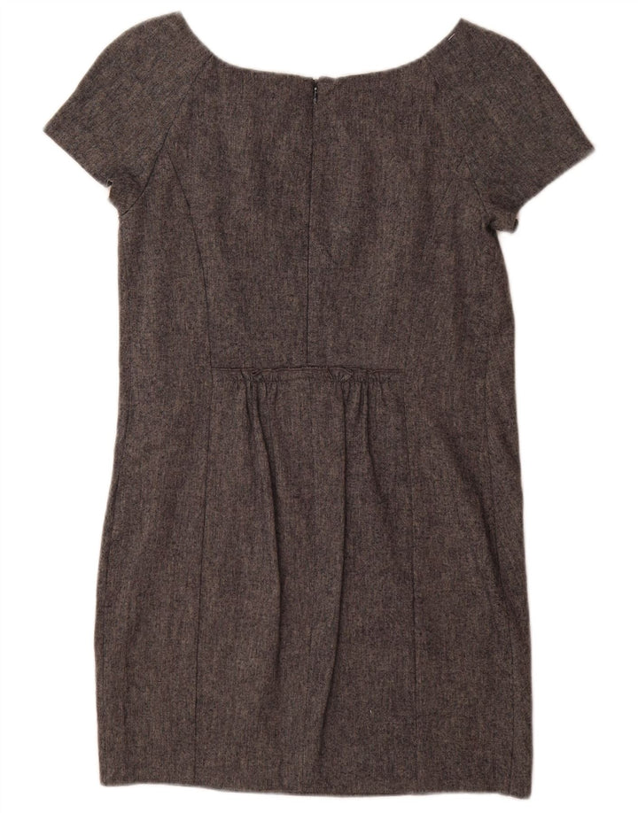 Zara Damen Etuikleid UK 6 XS Grau gefleckte Viskose