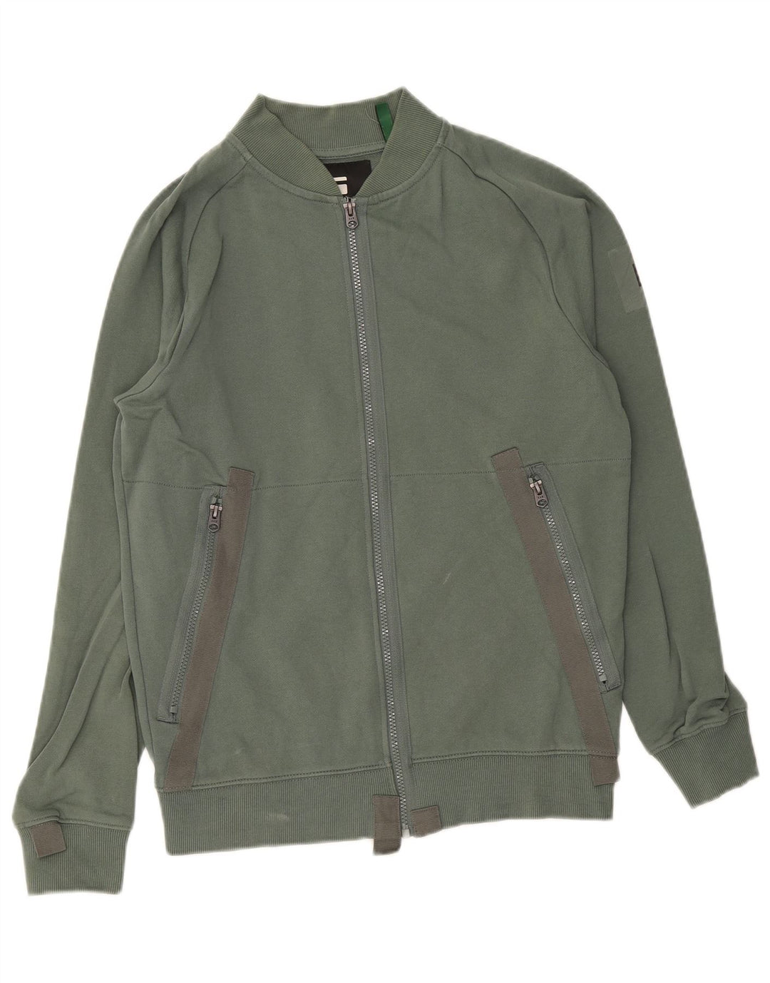 G-Star Herren-Trainingsanzug-Oberteil, Jacke, Größe S, Grün, Baumwolle