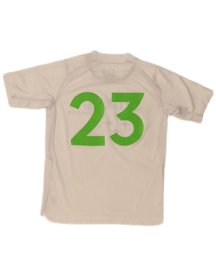 Nike Dri Fit Grafik-T-Shirt für Jungen, 12–13 Jahre, Größe L, Weiß, Polyester