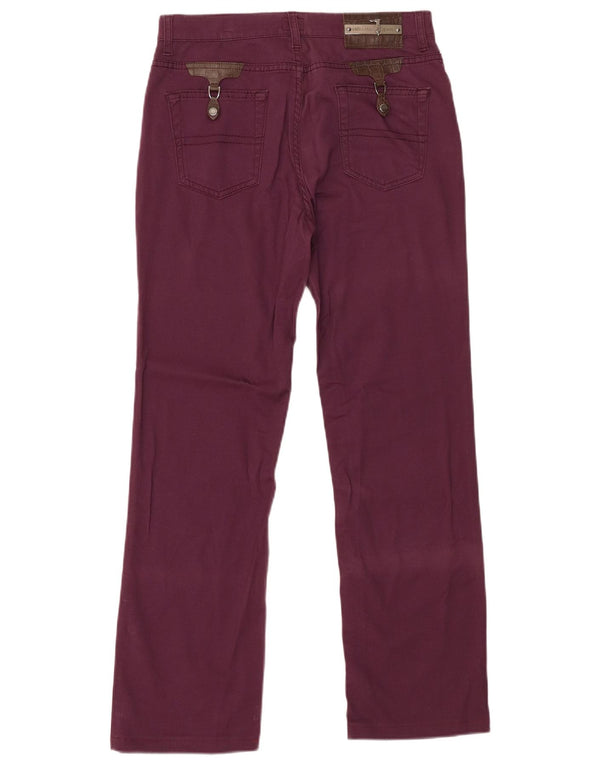 Trussardi Damen Straight Jeans IT 44 Medium W28 L28 Lila Baumwolle