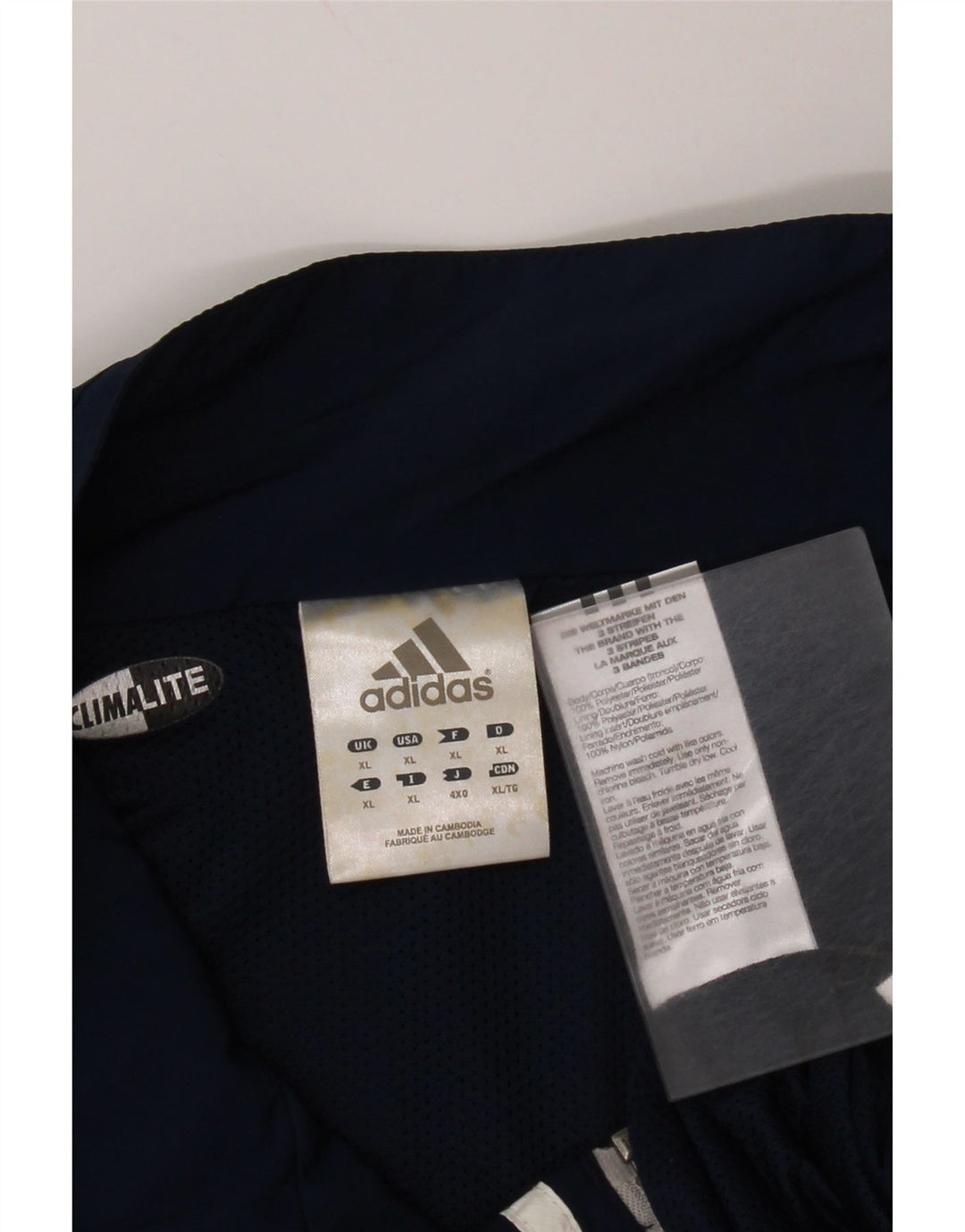Adidas Herren Climalite Regenjacke UK 42 XL Marineblau Polyester