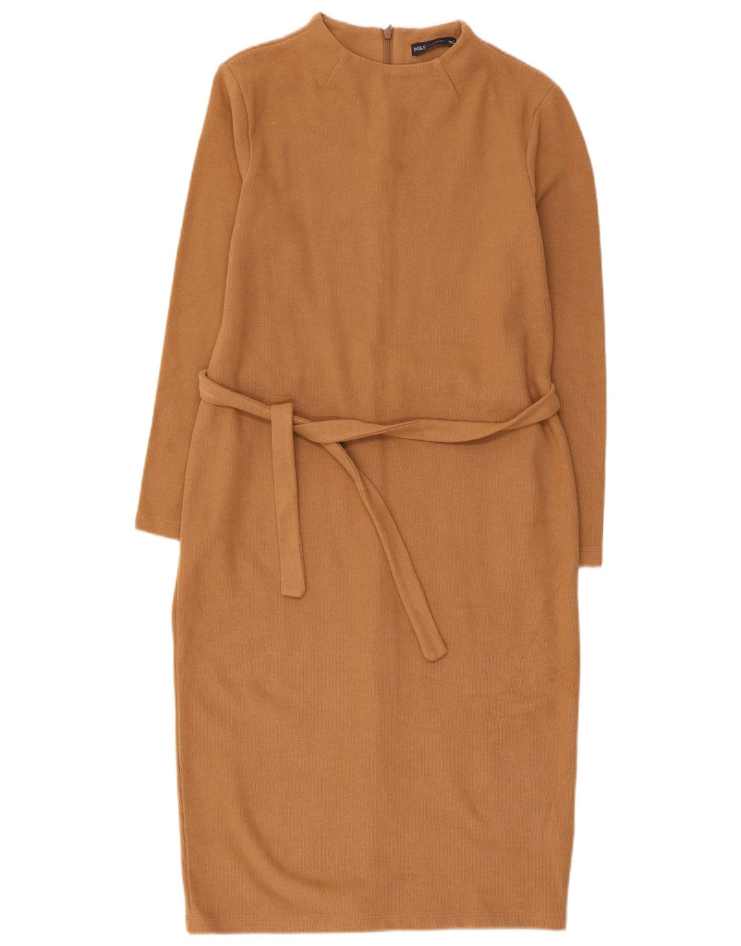 Marks & Spencer Damen Pulloverkleid UK 12 Mittelbraune Baumwolle