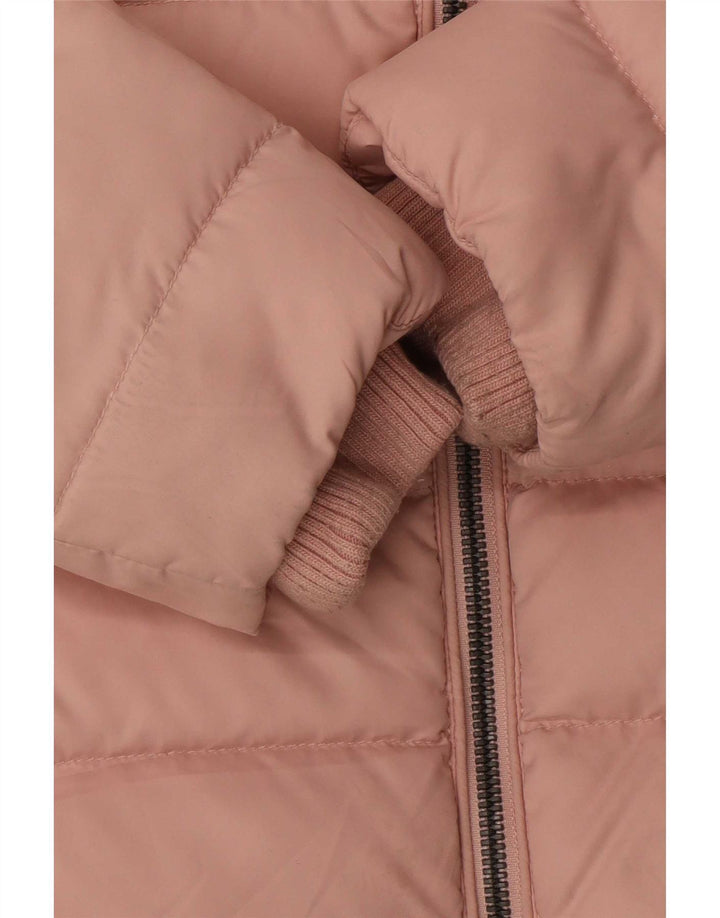 Tommy Hilfiger Damen-Jacke mit Kapuze, gepolstert, UK 10, Größe S, rosa, Polyester