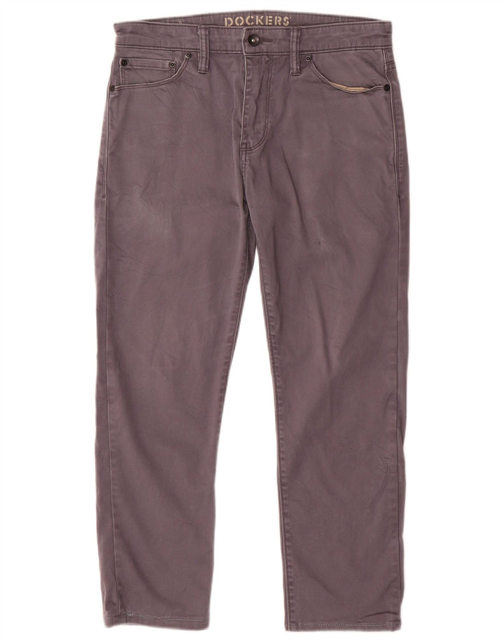 DOCKERS Gerade geschnittene Herrenhose W30 L24 Graue Baumwolle