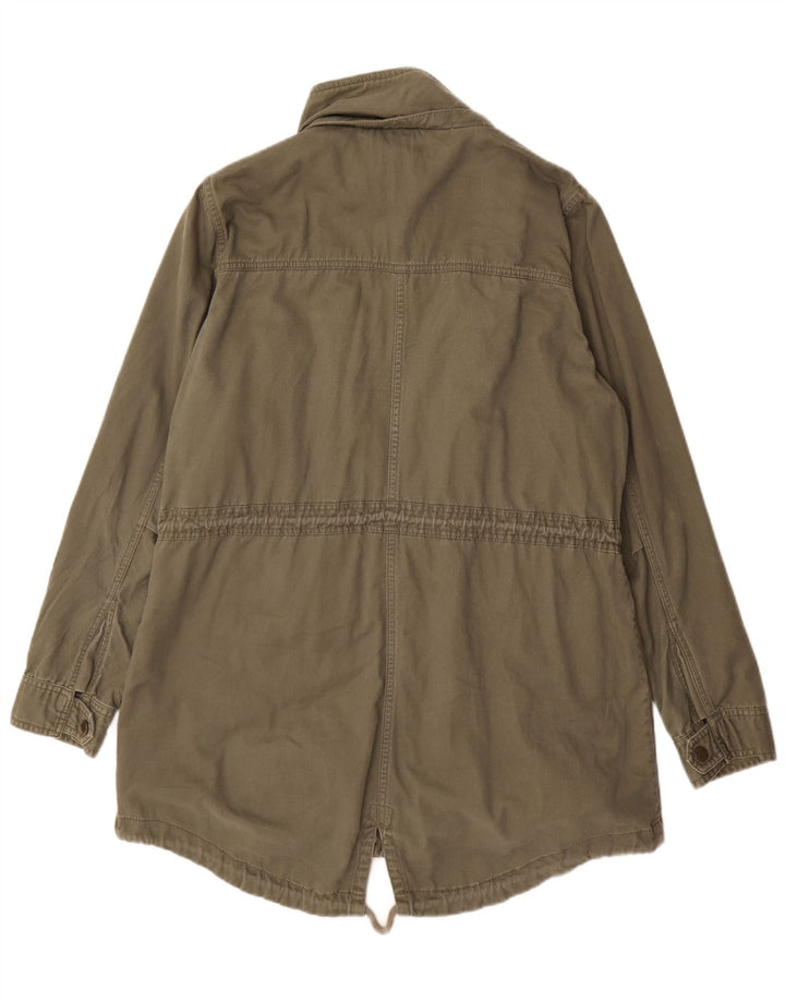 Fat Face Parka-Jacke für Damen, UK 16, Größe L, Khaki, Baumwolle