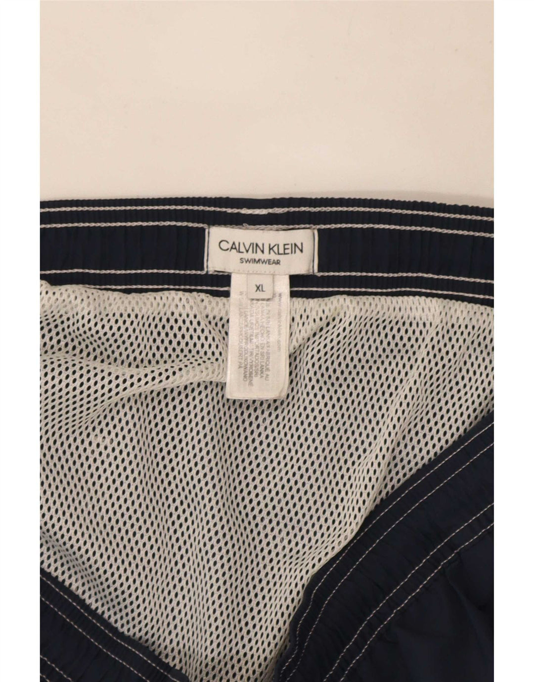 Calvin Klein Herren Badeshorts XL Marineblau Polyester