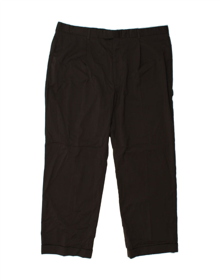 DKNY Mens Straight Suit Trousers W42 L30 Black Polyester Vintage Dkny and Second-Hand Dkny from Messina Hembry 