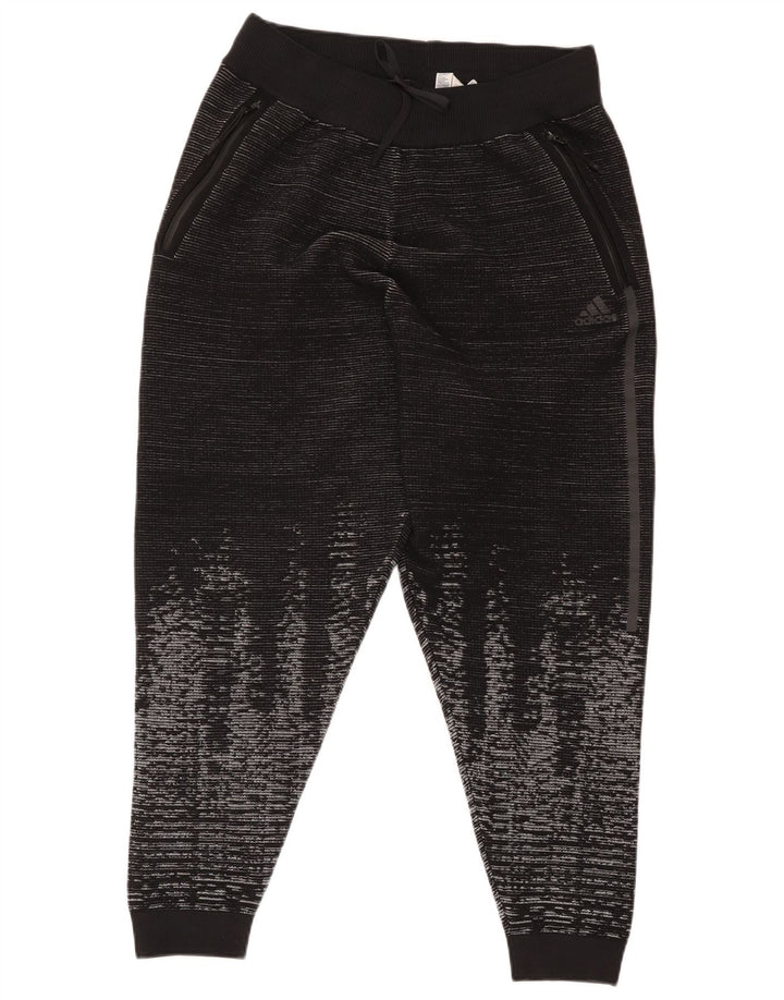 Adidas Herren-Trainingshose, Jogginghose, Mittelschwarz, geometrische Wolle