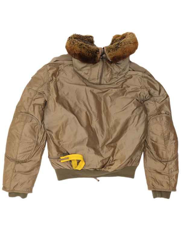 Parajumpers Herren-Jacke mit Kapuze, schmale Passform, gepolstert, UK 38, Medium Khaki, Polyamid