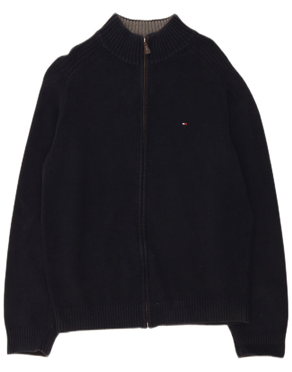 Tommy Hilfiger Damen-Cardigan mit durchgehendem Reißverschluss, UK 18, XL, Marineblau, Baumwolle