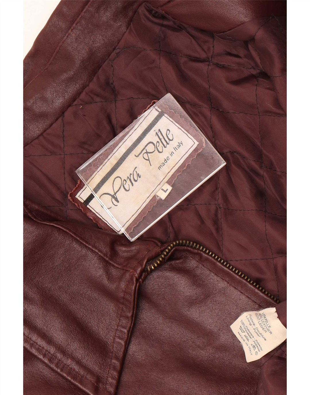 Vintage Herren Lederjacke UK 40 Large Burgund