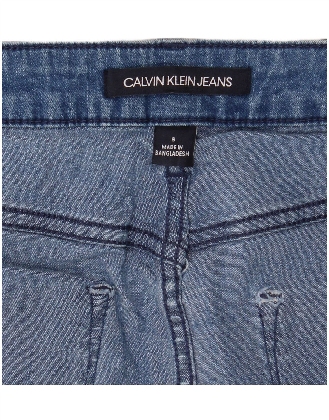 Calvin Klein Damen Jeansrock US 8 Medium W28 Blau