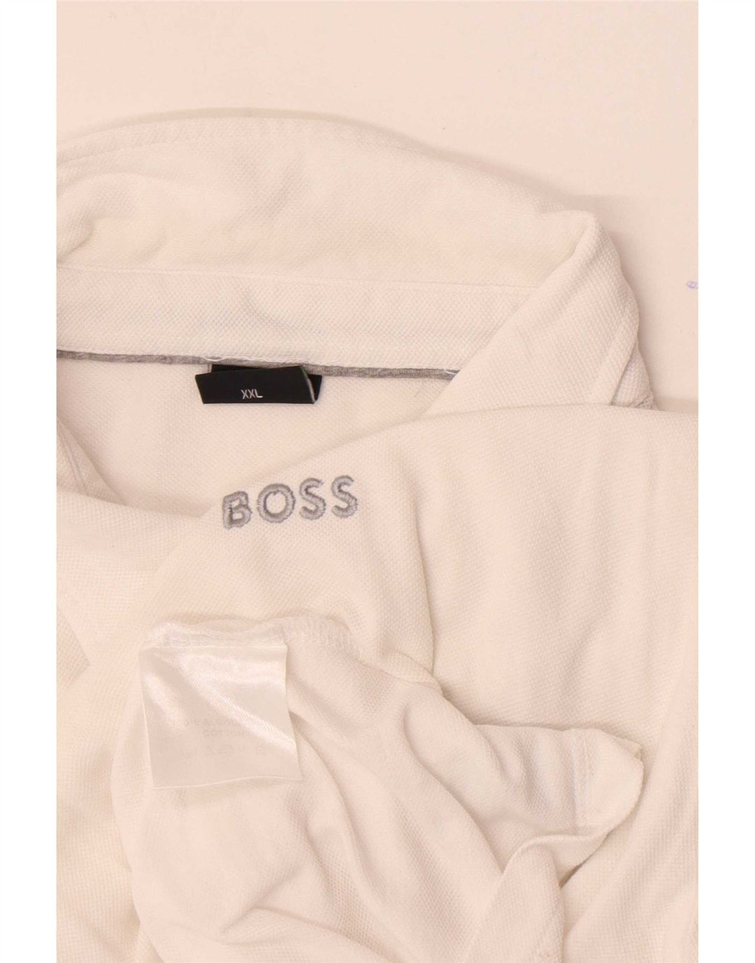 Hugo Boss Herren Poloshirt 2XL Weiße Baumwolle
