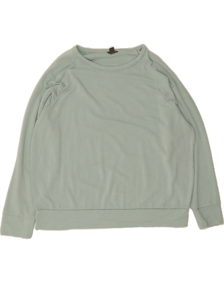 EDDIE BAUER Womens Oversized Sweatshirt Jumper UK 20 2XL Turquoise Vintage Eddie Bauer and Second-Hand Eddie Bauer from Messina Hembry 
