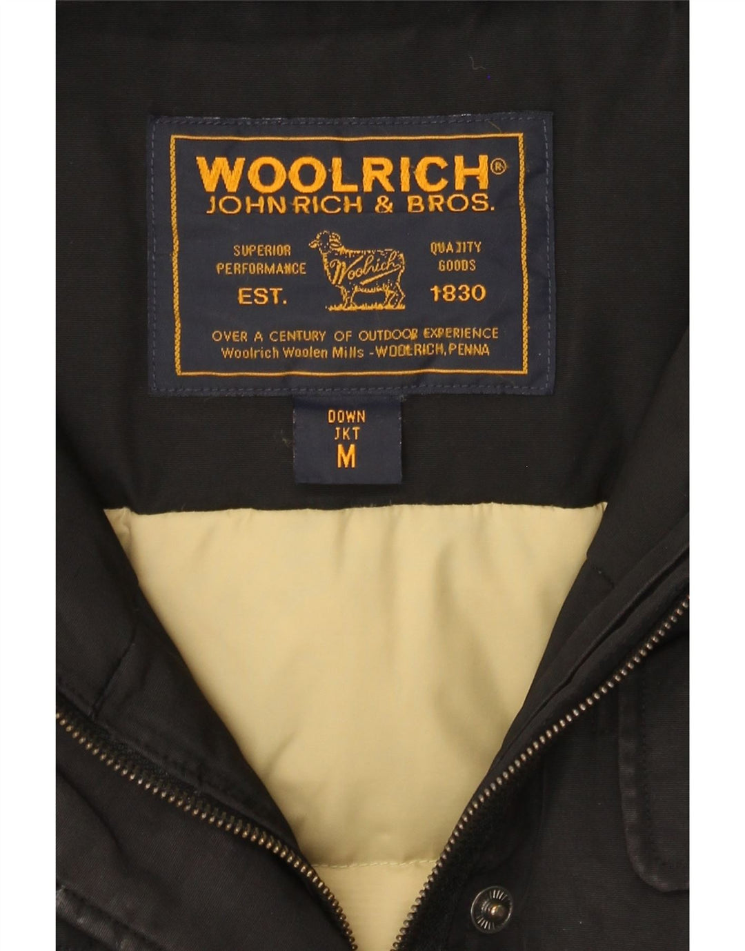 WOOLRICH Womens Padded Jacket UK 14 Medium Black Polyester Vintage Woolrich and Second-Hand Woolrich from Messina Hembry 
