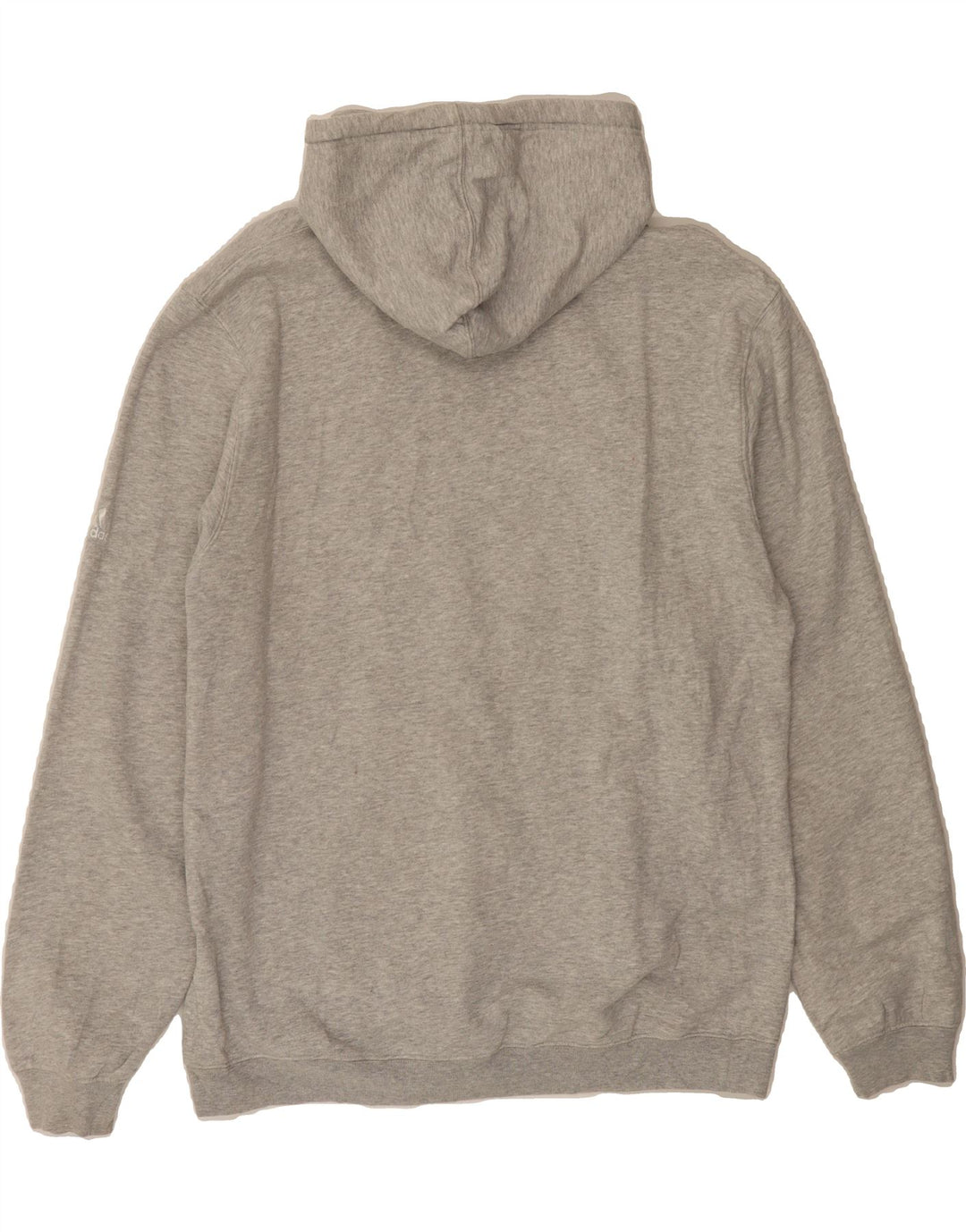 ADIDAS Mens Hoodie Jumper Large Grey Cotton Vintage Adidas and Second-Hand Adidas from Messina Hembry 