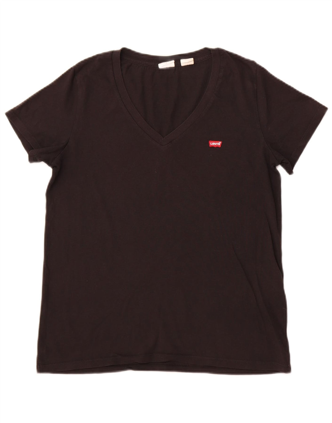 LEVI'S Damen T-Shirt Top UK 12 Mittelschwarze Baumwolle