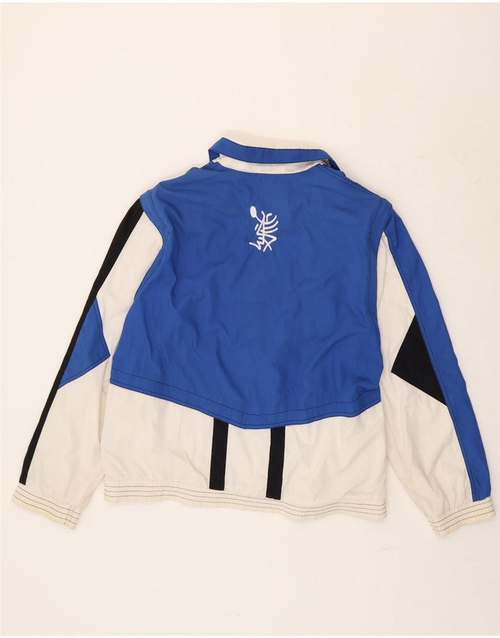 Lotto Herren-Trainingsanzug mit grafischem Oberteil, groß, blau, Farbblock-Polyester
