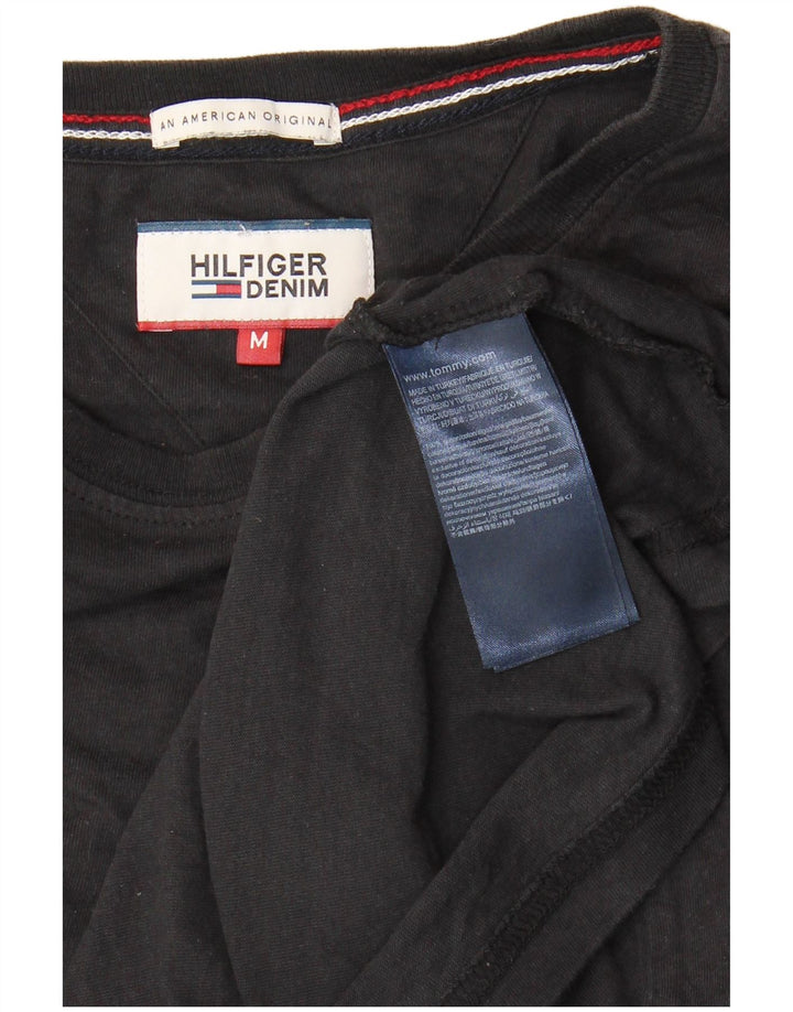 Tommy Hilfiger Herren T-Shirt Top Medium Schwarz Baumwolle