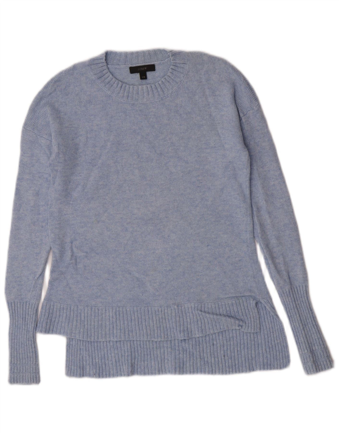 J. Crew Damen-Pullover mit Rundhalsausschnitt, UK 2 2XS, blaue Wolle