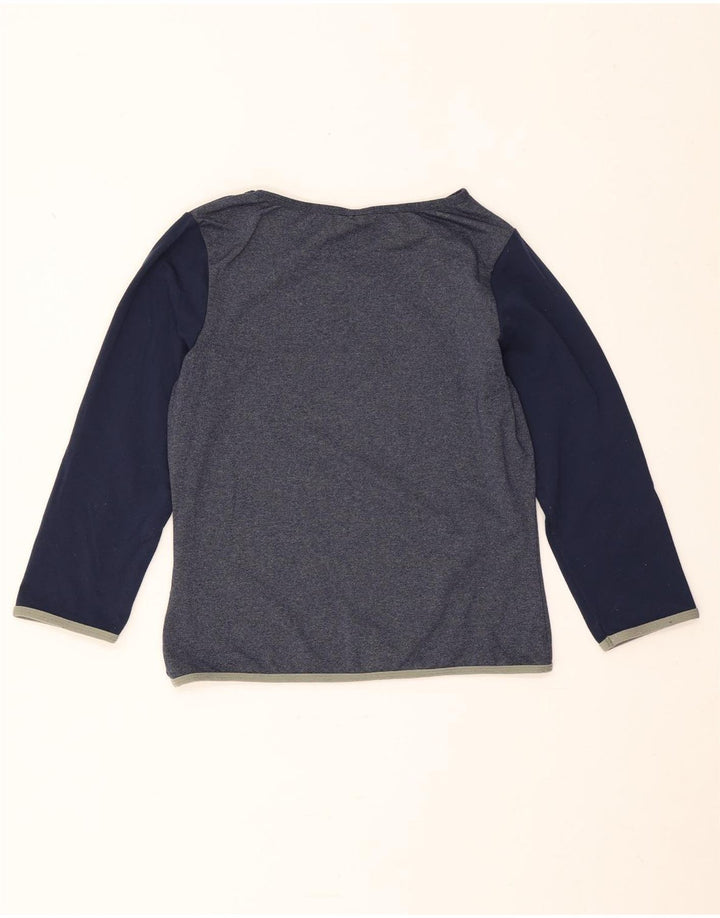 Nike Damen-Oberteil mit langen Ärmeln, US 4/6, Größe S, Marineblau, Colourblock-Nylon