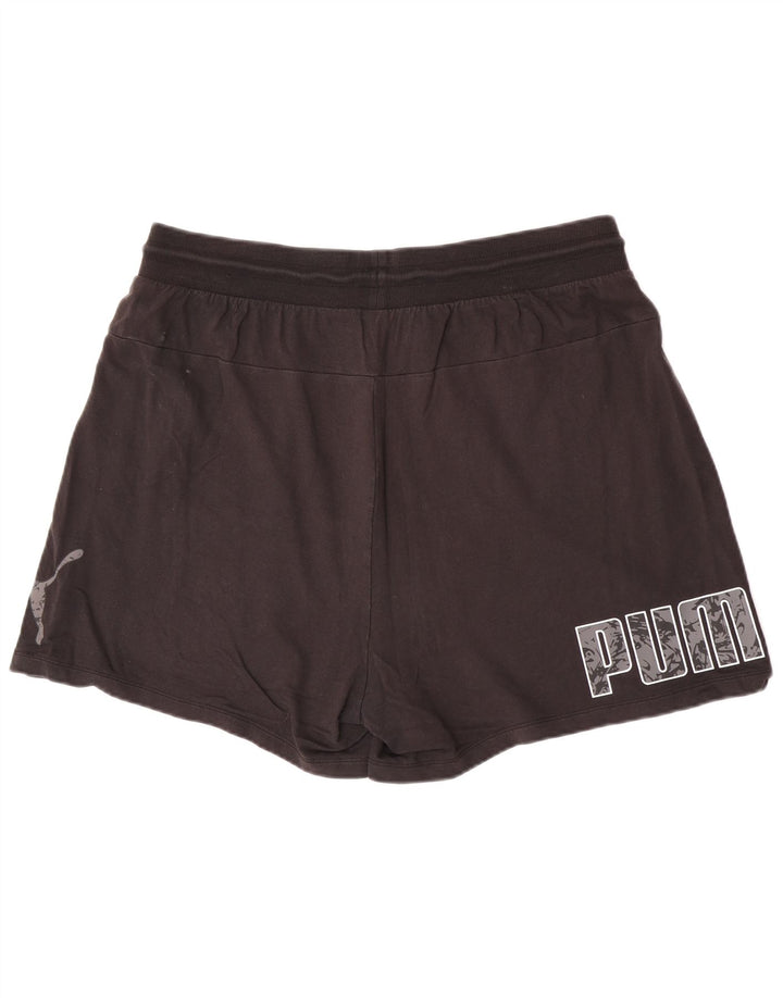 Puma Damen Graphic Sport Shorts 2XL Schwarz Baumwolle