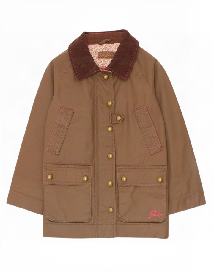 Joules Mädchen-Jacke aus gewachster Baumwolle, 4–5 Jahre, Braun