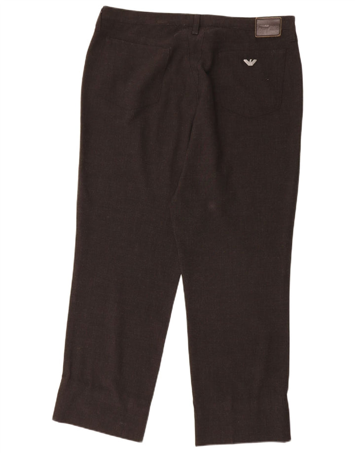 Armani Damen Gerade Freizeithose W36 L27 Braun