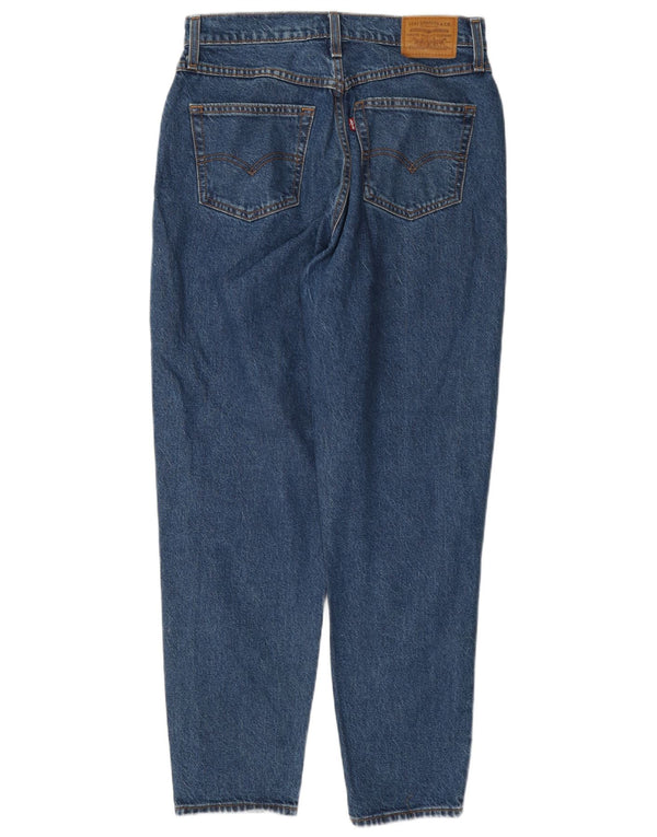 Levi's Damen Mom High Waist Tapered Jeans W29 L30 Blau Baumwolle 80er Jahre
