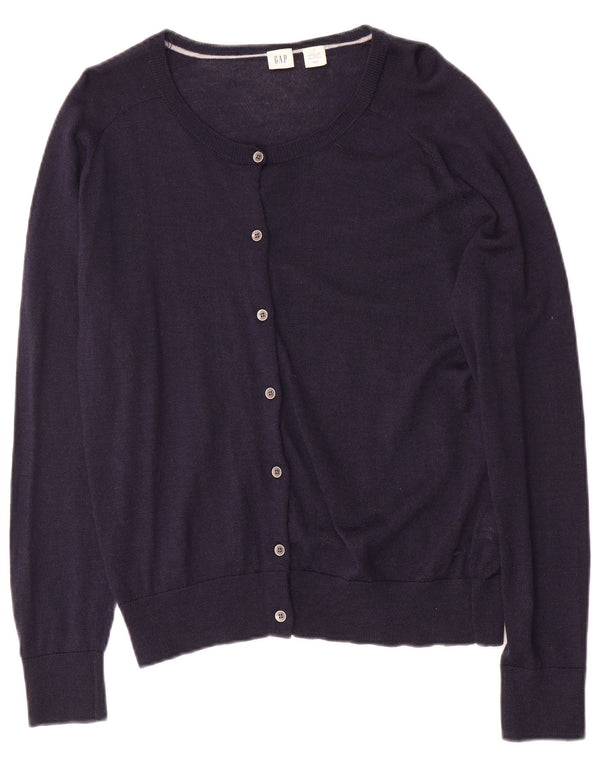 Gap Damen-Cardigan-Pullover UK 16 Große marineblaue Wolle