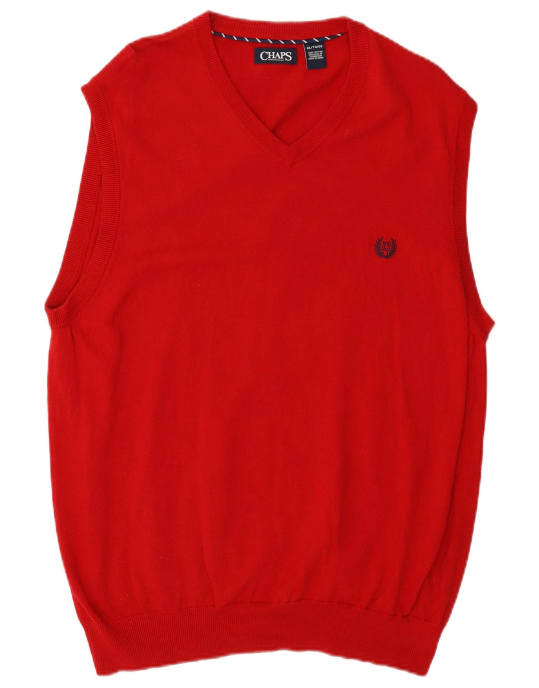 Chaps Herren-Weste-Tanktop XL aus roter Baumwolle