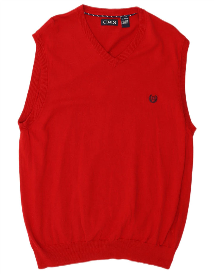 Chaps Herren-Weste-Tanktop XL aus roter Baumwolle