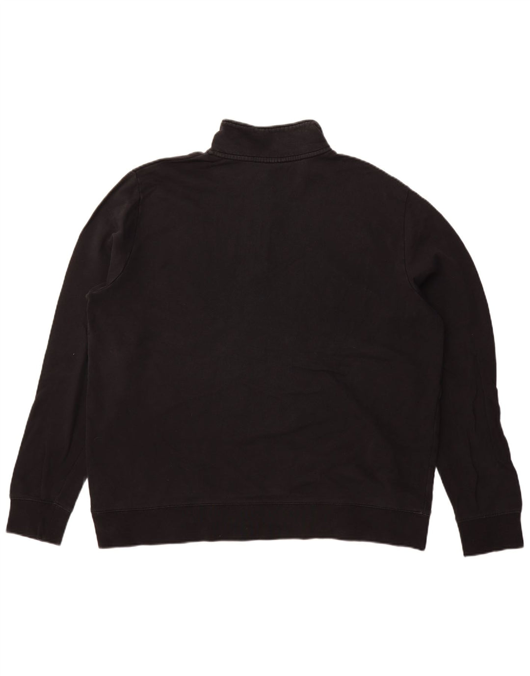 Marks & Spencer Herren-Sweatshirt mit Reißverschluss am Hals, 3XL, schwarze Baumwolle