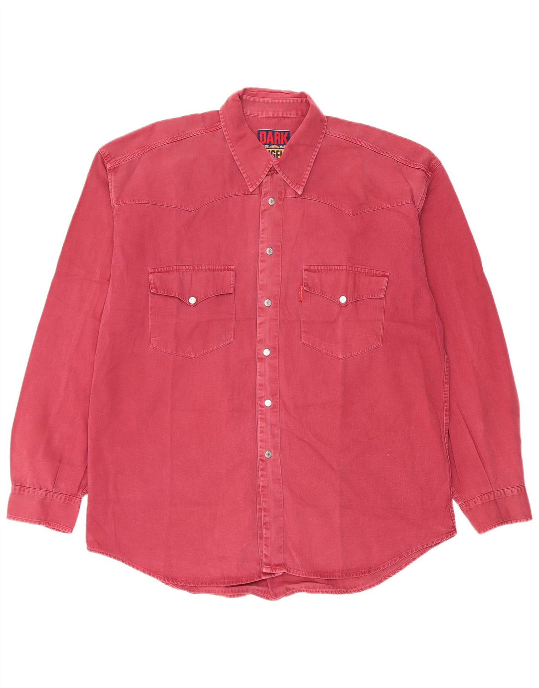 Vintage Herren Westernhemd XL Burgunder Baumwolle