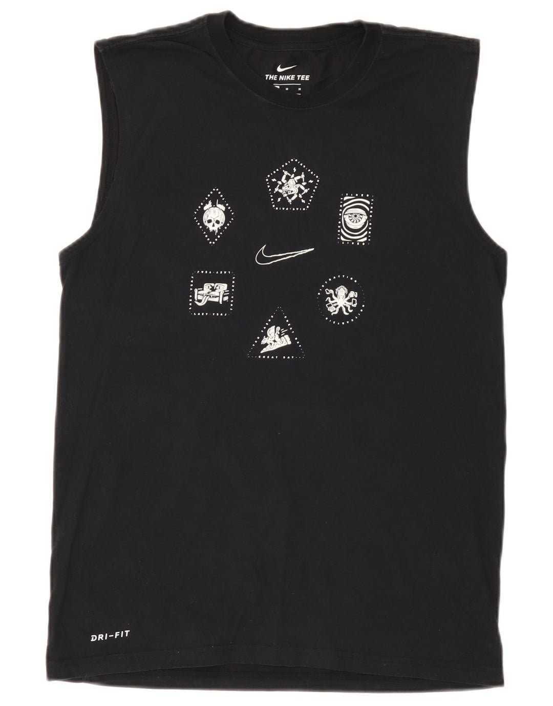 Nike Herren Dri Fit Graphic Vest Top Medium Schwarz
