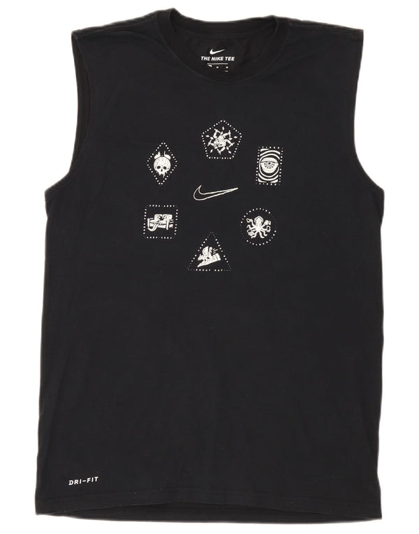 Nike Herren Dri Fit Graphic Vest Top Medium Schwarz