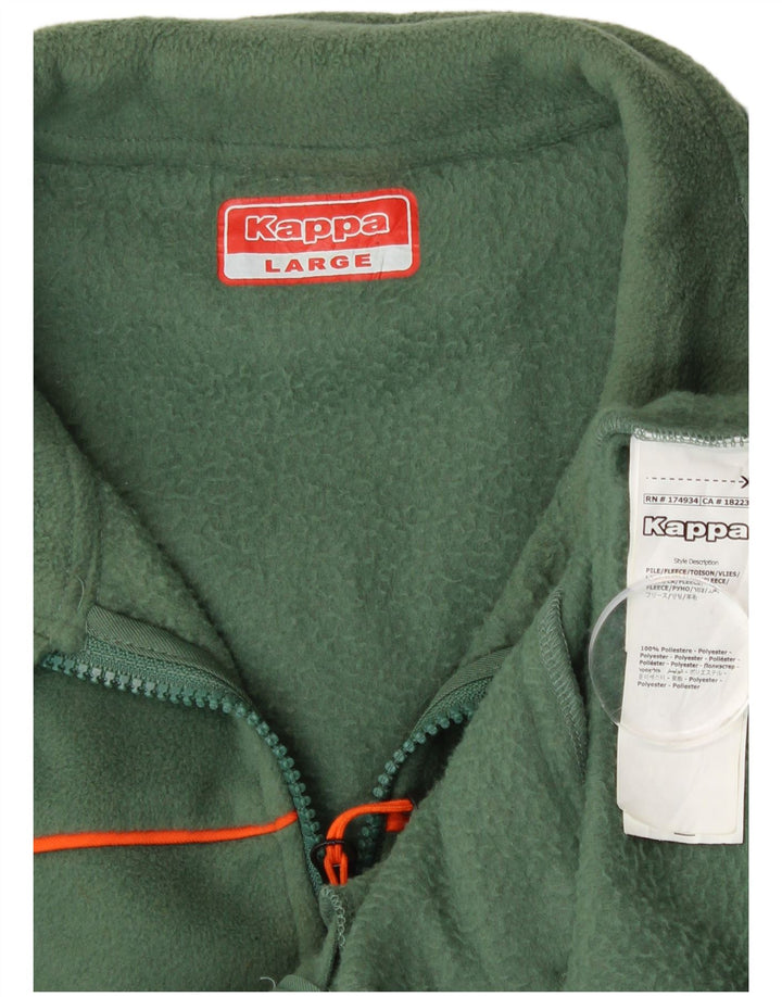 Kappa Herren Fleecejacke UK 40 Large Grün Polyester
