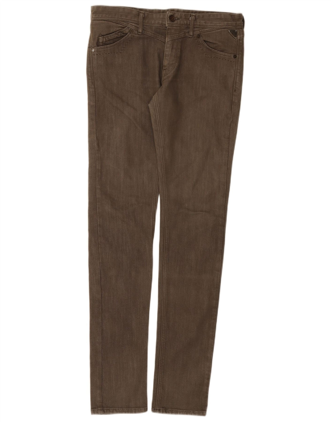 Replay Damen Skinny Jeans W30 L32 Graue Baumwolle