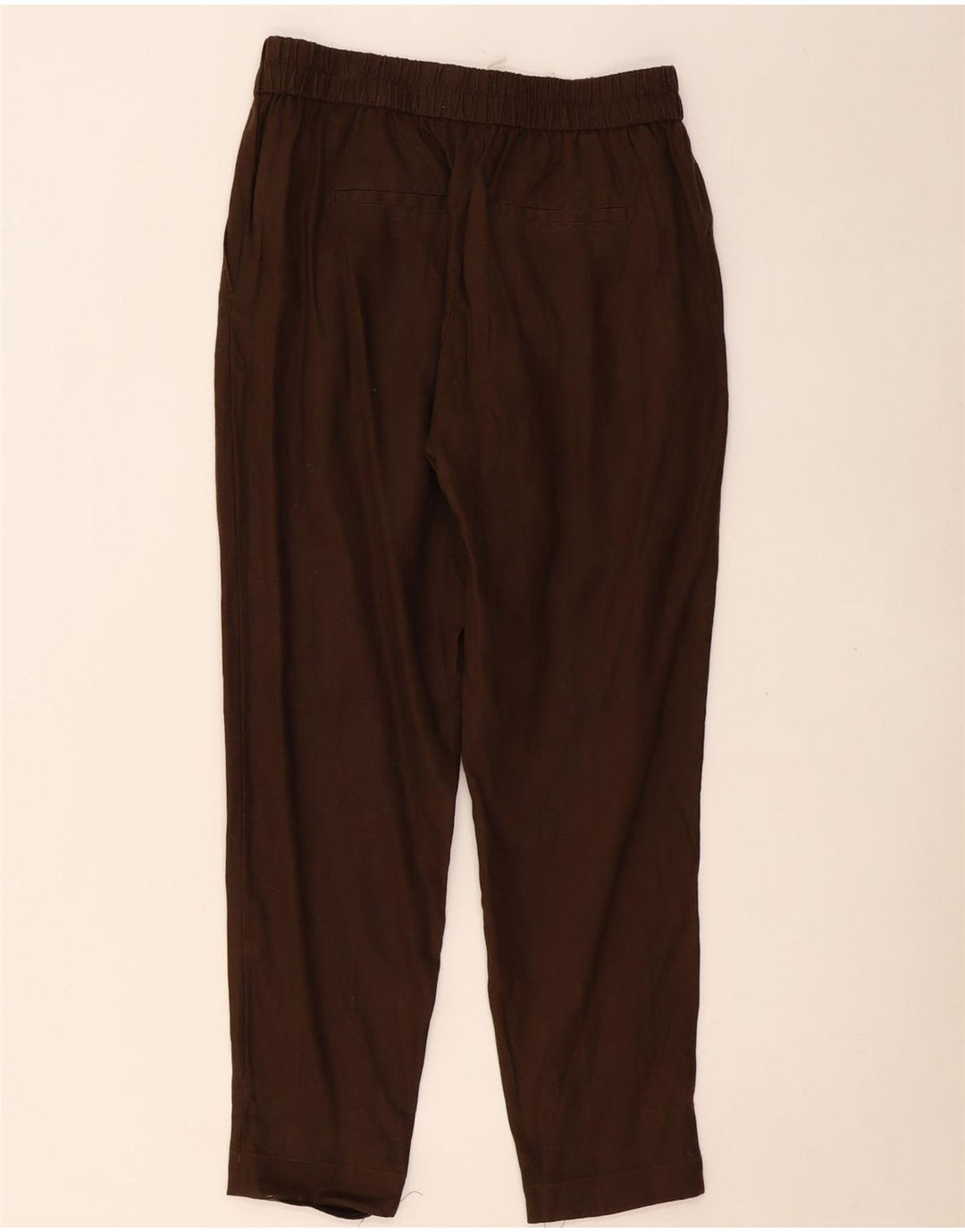 BENETTON Tapered Chino-Hose für Damen, Größe M, W28, L27, Braun, Leinen