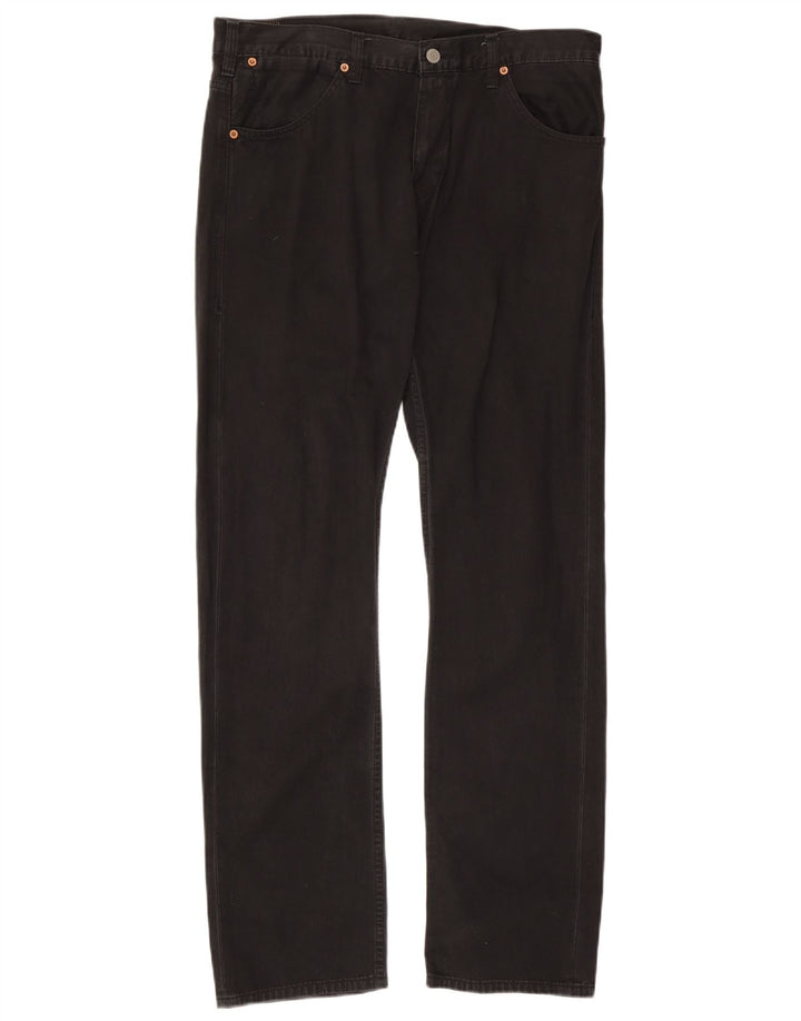 Levi's Herren 504 Straight Jeans W33 L32 Schwarze Baumwolle