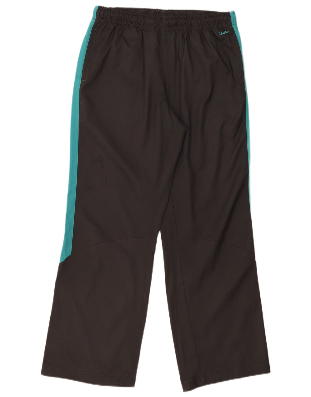 Reebok Damen-Trainingshose UK 12 Mittelgraues Colourblock-Polyester